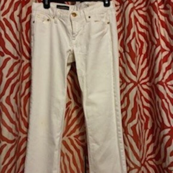J Crew White Jeans, Straight leg, 100% Cotton, Size 28 regular length - Picture 1 of 7